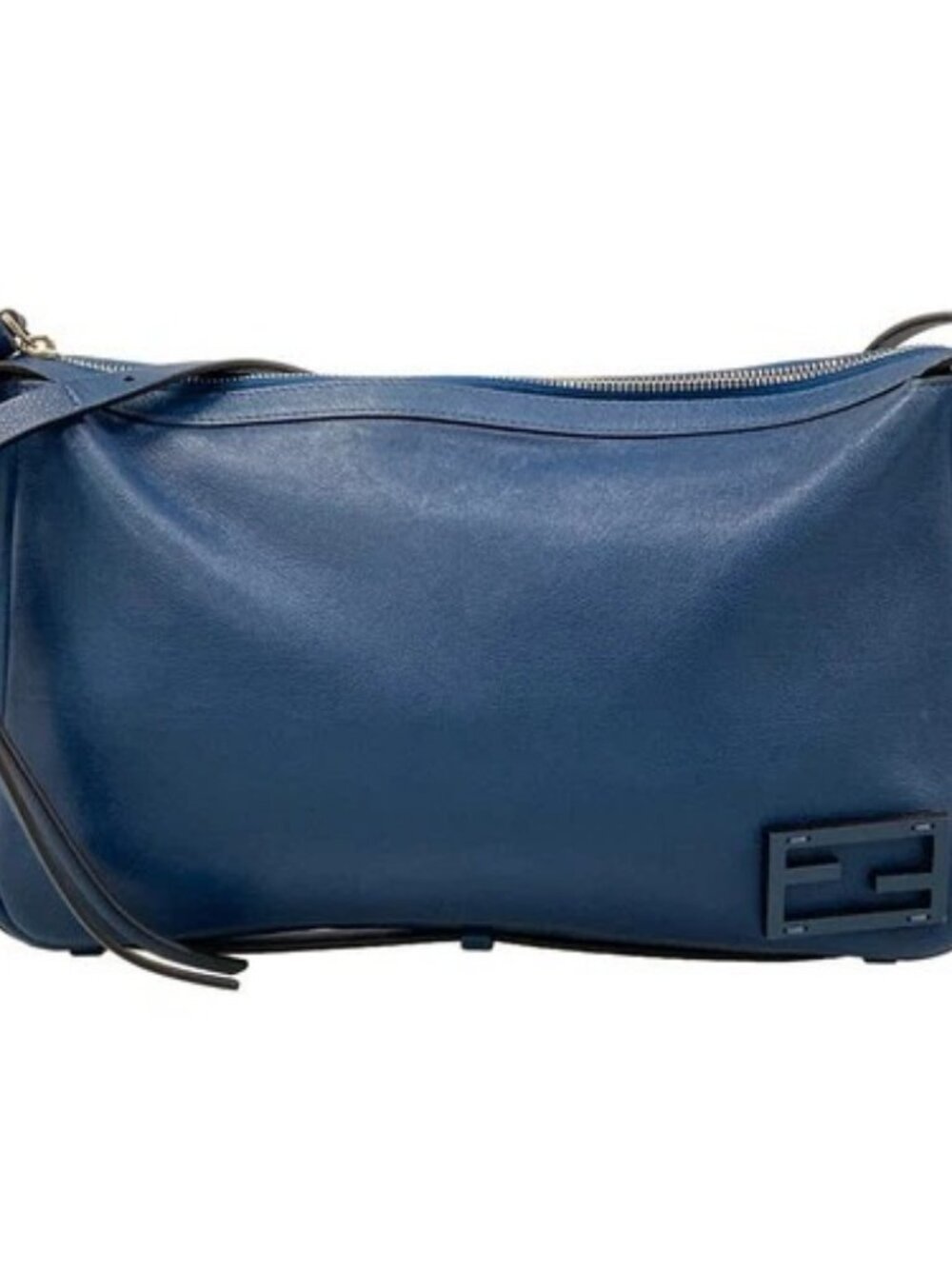 FENDI Simply 8BR829 Blue Leather Shoulder Bag